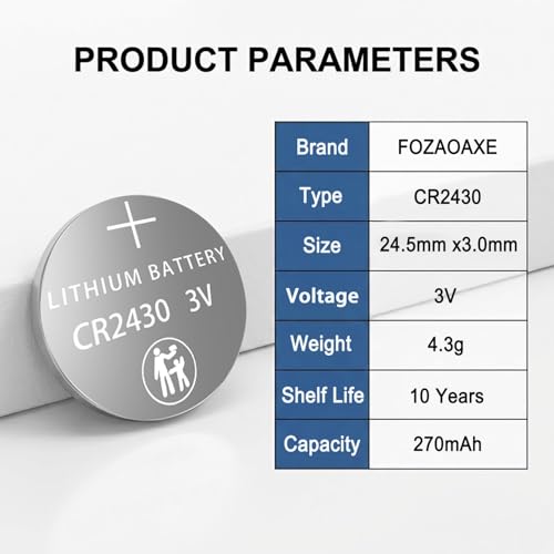 Pila CR2430 Lithium 3V Pack 40 unidades miniatura 7