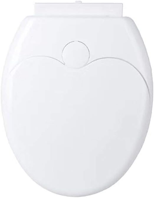 Toilet lid ， Elongated Seat, Adult/Child, w/Chromed Metal Hinges (Elongated White)