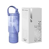 Simple Modern Trek Pivot | 24oz Kids Flip Straw Tumbler with Handle and Silicone Boot | Insulated Water Bottle Stainless Steel Cup | School Travel Jug | Purple Tie Dye