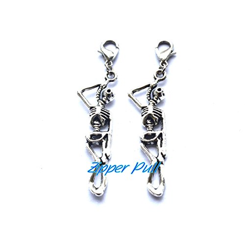 Zipper Pull, Skull Zipper Pull,Zipper Pull Charm, Zipper Pulls for Purses, Skull Charm, Key Chain,Zipper Pull, Perfect for Necklaces, Bracelets , keychain and earrings