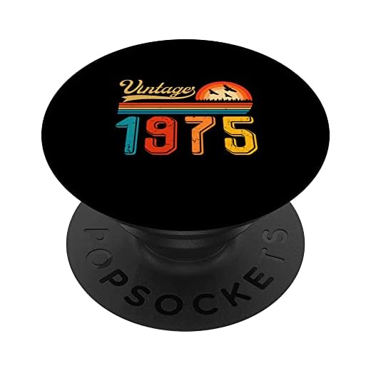 Regalo de 48 cumpleaños, 48 años, para hombres y mujeres, retro, vintage, 1975 PopSockets PopGrip Intercambiable