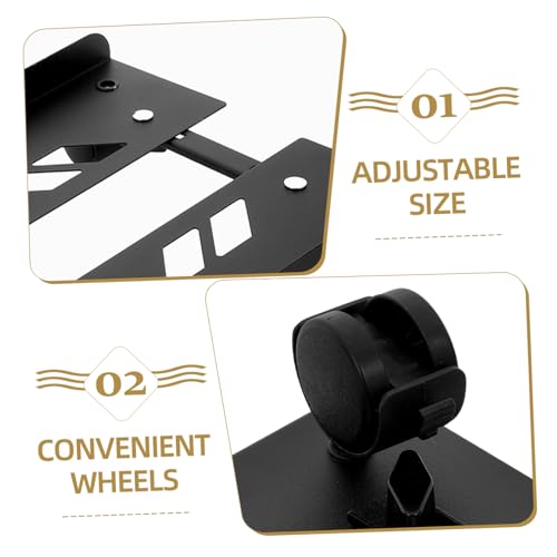 Support tour ordinateur roulettes chariot CPU universel pour PC bureau - 6
