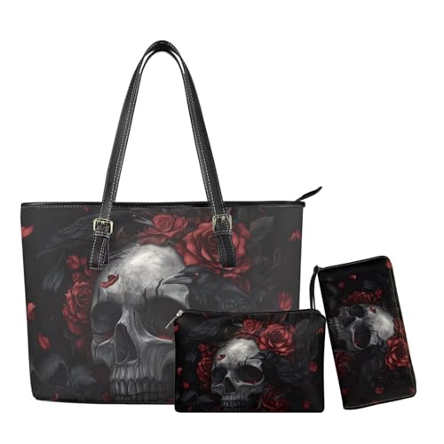 Novelty Handbag Wallet Purse for Women,Handbag Wallet Combo Personalized Hobo Bag Work Tote Bag with Wallet Set