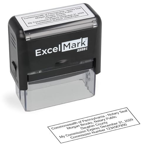 ExcelMark Notary Stamp for All 50 States - Official State Seal - Pennsylvania