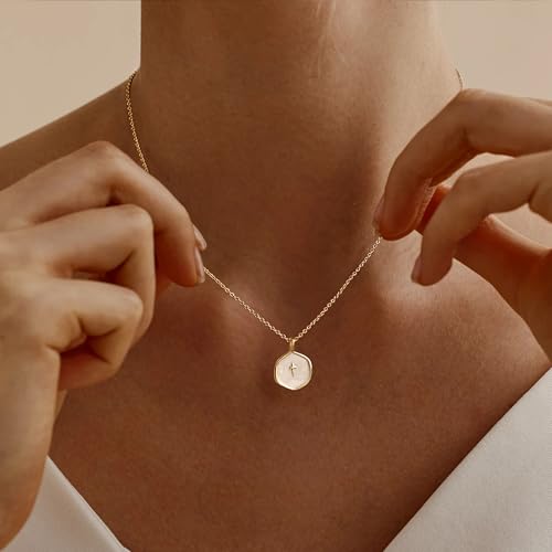 Cross Necklace for Women,14k Dainty Gold Plated Cross Necklaces Simple Cross Pendant Necklaces for Women Trendy Small Gold Cross Charm Necklace Cute Choker Necklace for Women Gold Jewelry Gifts4