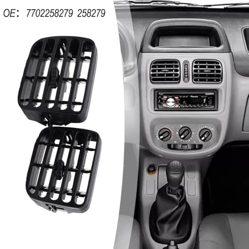 Grille climatisation Clio 2 centrale d'aération tableau de bord noir 1998-2001