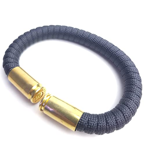 Black Paracord 40 Caliber Bullet Casing Bracelet
