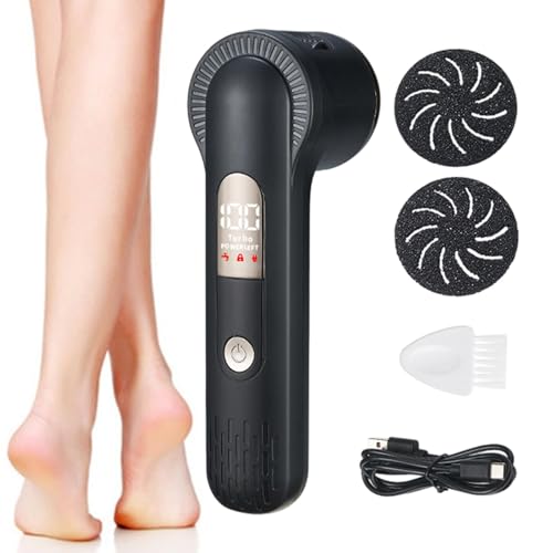 eléctrica para pies, removedor de piel dura, 1200 mAh, lijadora de pies eléctrica para pies, impermeable, para piel muerta seca con 3 cabezales de repuesto