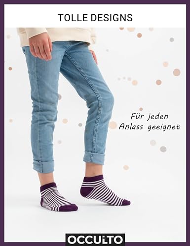 Occulto Jungen & Mädchen Motiv Sneaker Socken 10er Pack (Modell: Motivo) Einhorn 27-30