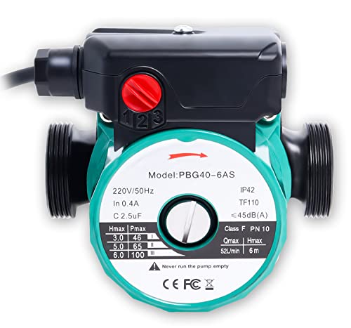 RS25-60/130 Bomba de Circulación Poweka Para Calefacción y Agua Caliente Con Regulación de Tres Velocidades