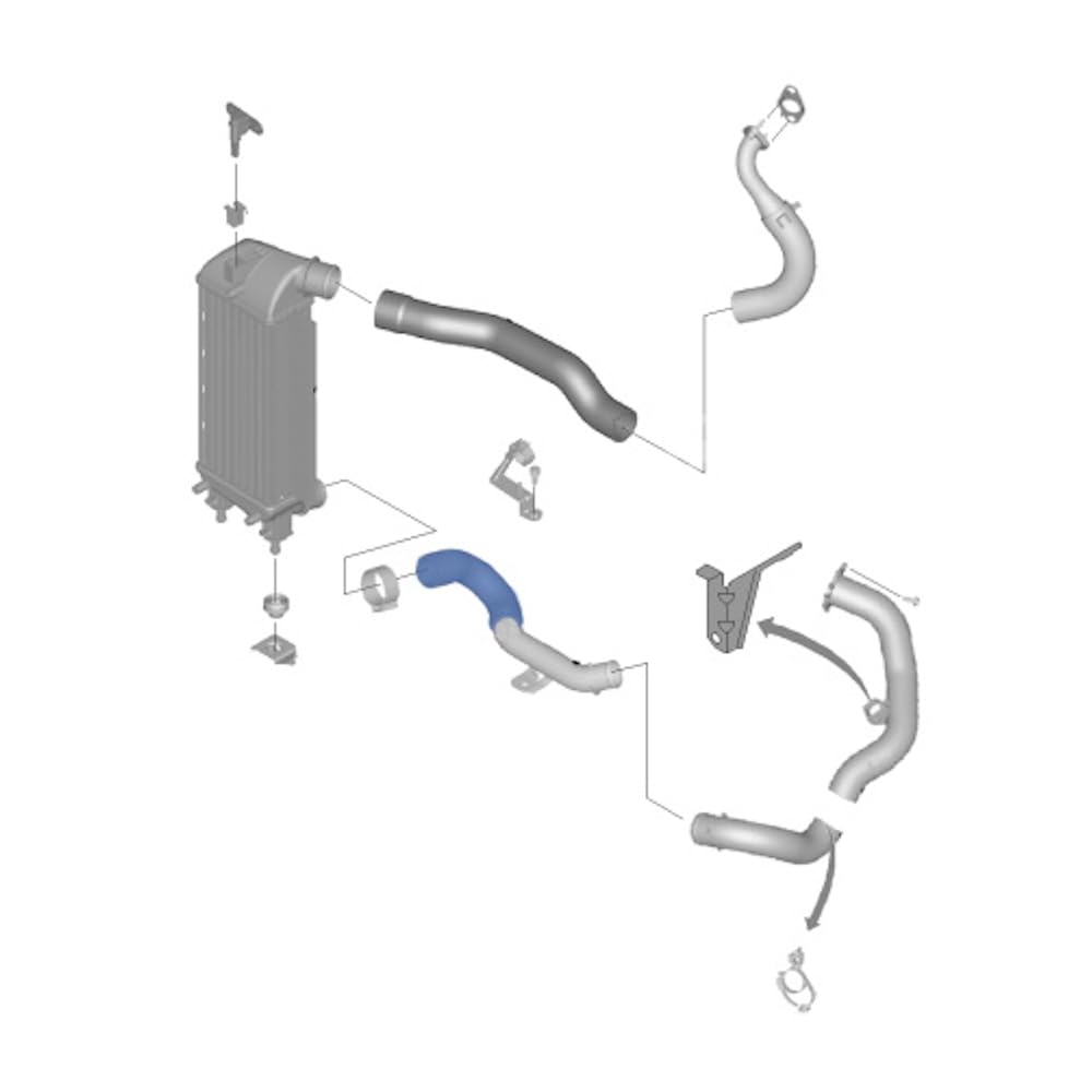 WIELEN COMPATIBILE CON MANICOTTO INTERCOOLER TUBO TURBO ARIA PER FORD KA 1.3 1541421 1729037