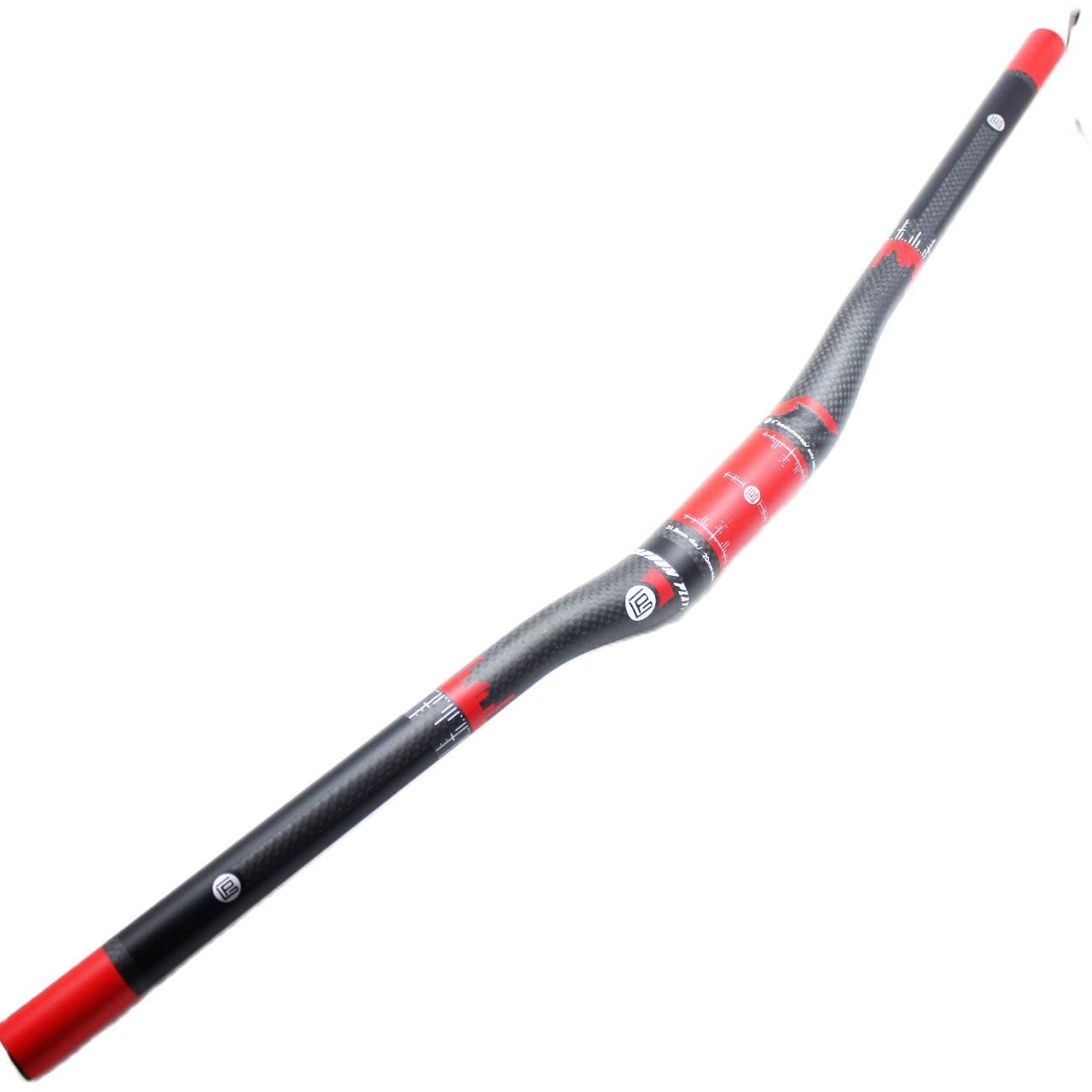 Manubrio Mtb 31,8 mm Ultralight Full Carbon Fiber Mtb. Manubrio Bike Flat o Rise 600 620 640 660 680 700 720 740 760 Manubrio a forma di rondine Manubrio Mtb Carbonio (Color : Riser 31.8x660)