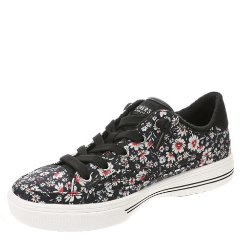 Image of Skechers Street Arch Fit Arcade-Print Powa Women's Oxford, 9.5 B(M) US, Black-White-Floral