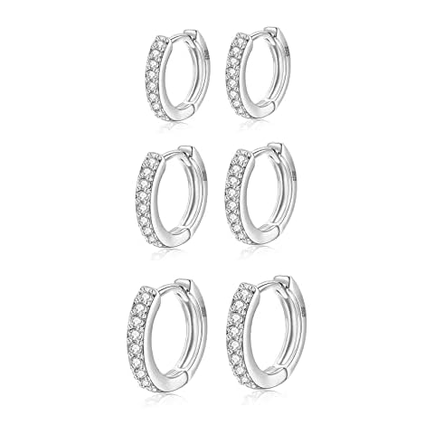 6 pares de pendientes de aro para mujer y hombre Cover