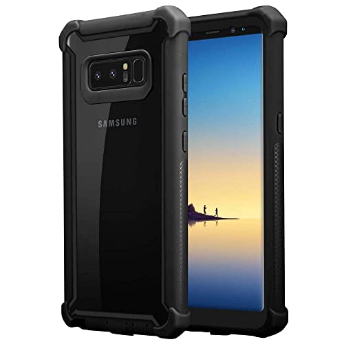 Cadorabo Hülle kompatibel mit Samsung Galaxy Note 8 Schutzhülle TPU Silikon Hülle Outdoor Hybrid Design Anti Rutsch Slim Kratzfest Weiche Gummi mit R&umschutz Hülle Hülle für Galaxy Note 8 in Schwarz