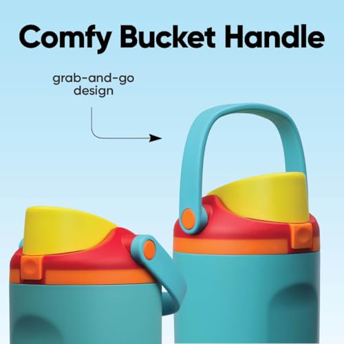 Image of Owala FreeSip Sway Insulated Stainless Steel Water Bottle with Two-Way Spout, Built-In Straw and Bucket Handle, Made for Travel, School, and Sports, 30oz, BPA Free, Leak Proof, Summer Sweetness