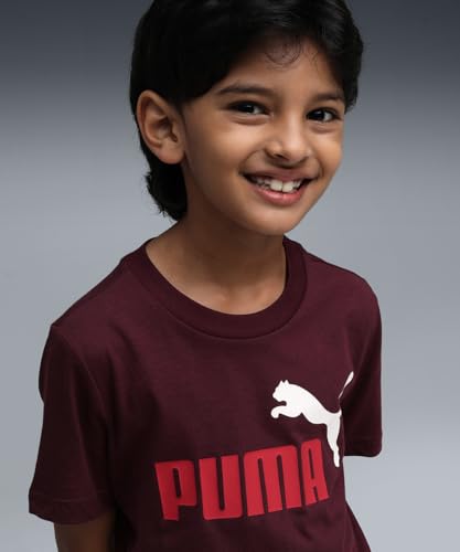 Image of Puma Boy Cotton Solid Regular Fit Tees