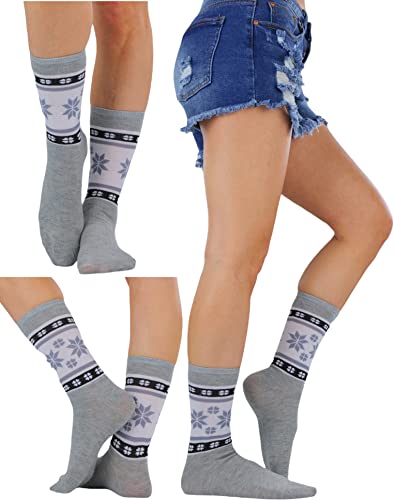 Image of ToBeInStyle Women's Pack of 6 or 12 Fashion Printed Crew Socks