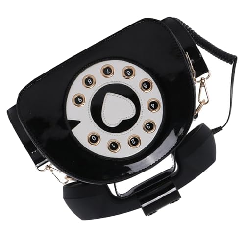 Couture lisse et design créatif pour ce sac bandoulière portable en PU noir élégant