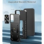 FNTCASE for Samsung Galaxy A14-5G Case: Protective Shockproof Rugged Military Grade Drop Protection A14 Cell Phone Mobile Cover with Kickstand | TPU Matte Textured Tough Hybrid Hard Cases - Black - Image 3