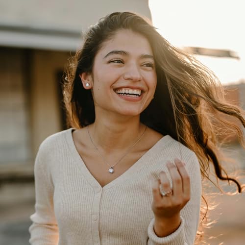 LEONIDS 1 Carat Moissanite Stud Earrings for Women - D Color VVS1 Clarit Round Cut Moissanite Earrings Hypoallergenic 925 Sterling Silver Jewelry Gifts for Mom Wife2