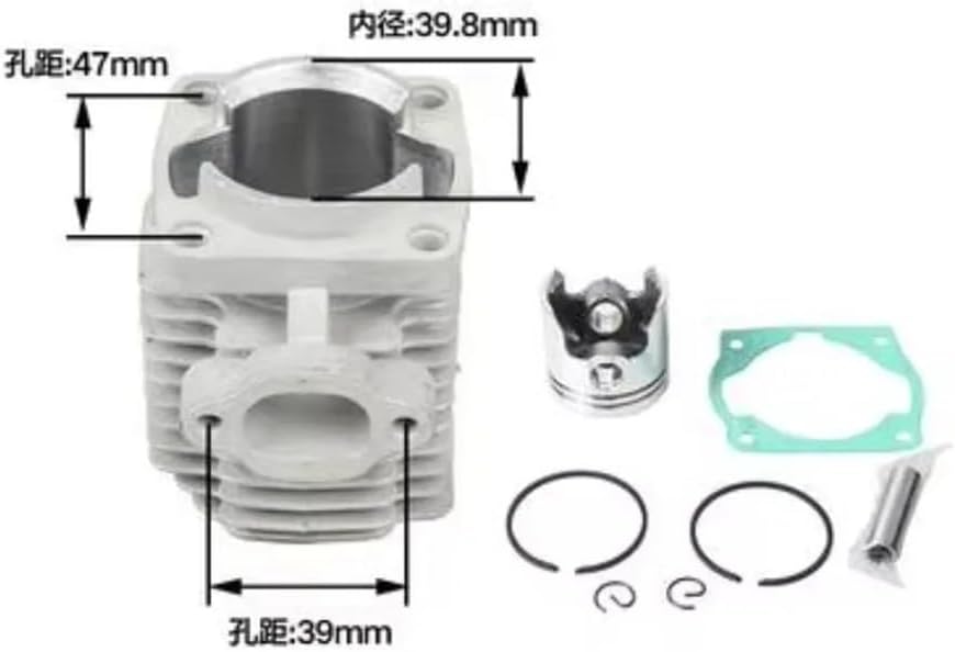 Cylinder Set 1E40F-6 Replacement Fit for NB411 Brush Cutter Grass Cylinder Dia 40mm 40-6
