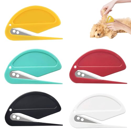 5 Stücke Entfilzungsmesser Katze,Entfilzungsmesser Katzen,Pet Knotting Comb,Entfilzer Mit Stahlklinge,Katzen Entfilzungsmesser,Entfilzungskamm Katze Für Katzen,Für Entfernt Verfilzungen