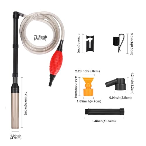 Geoyien Mulmsauger Aquarium, Aquarium Sauger, 10-in-1 Aquarium Wasserwechsel, Schnellwasserwechsler, Aquarium Sandstaubsauger Set, Aquarium Siphon Staubsauger zum Wasserwechsel, Reinigen von Kies