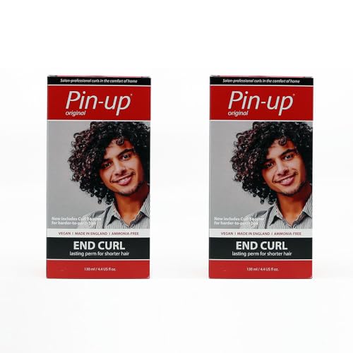 Pin Up End Curl At Home Perm Kit, kit de permanente pour petites sections de cheveux telles que les franges, les pointes ou la couche supérieure, riche en...