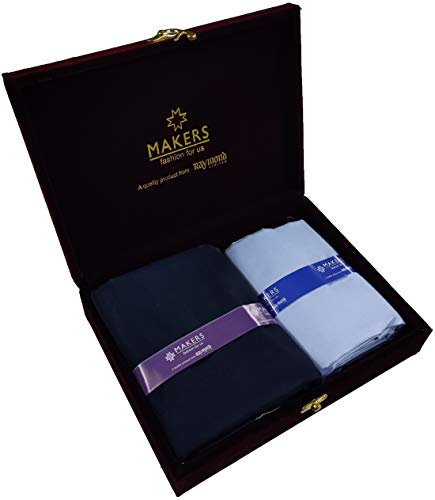 Image of Raymond Fabrics Makers Men's Unstitched Poly Cotton Printed Shirt and Trouser Fabric Set - Gift Pack (Multicolour Free Size)
