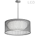 Dainolite Ltd SDLED-20P-GRY Contemporary Modern LED Pendant from Slit Drum Collection in Gray Finish, 20.00 inches