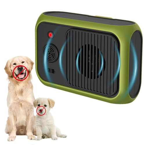 COODAY Ahuyentador de Perros Potente, 2 Frecuencias Ajustables Dispositivo Antiladridos para Perros, Impermeable   Antiladridos para Perros Ultrasonidos Recargable/Interiores/Exteriores