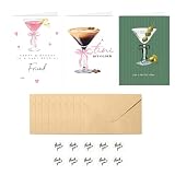 Generico Biglietti di Auguri,Forniture per Feste a Tema Cocktail,Kit Compleanno con Occhiali da Festa e Decorazioni | Regalo Donna per Sorella Moglie Mamma Figlia Ufficio Casa Matrimonio