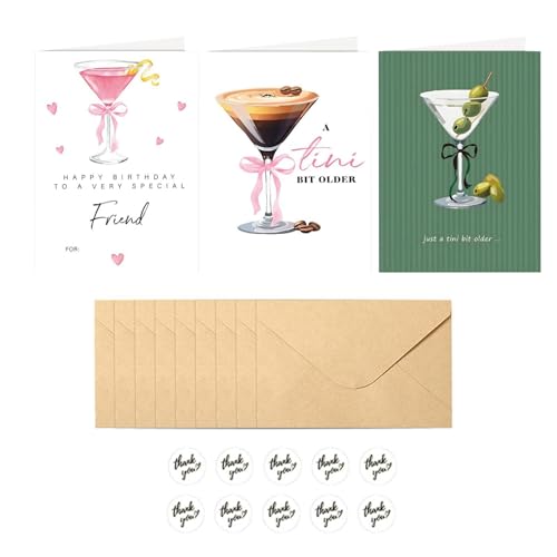 Greeting Cards Birthday,with Envelopes Postcard - Funny Greeting Card for Friend,for Wife Sister Friends Women Daughter Home Travel Holiday Wedding