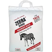 Naturally Aromatic Zebra Basmati Rice Extra Long Kernel 10 Lb Bag - NET WT 10 lbs