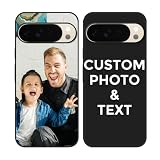 Personalized Phone Case for Google Pixel 10 Pro XL, Anti-Scratch Soft Shockproof Protection Customized Photo Text Case for Google Pixel 10 Pro XL, Friend Family Birthday Gift Present, Black
