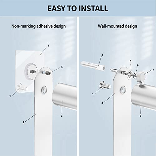 Stretchable 17-31 Inches 3-Tier Bath Towel Bar With Shelf Towel Rack Bathroom With Hooks Kitchen Hand Towel Holder Dish Cloths Hanger Sus304 Stainless Steel Wall Mounted No Drill Space Saving Silver #TOP5