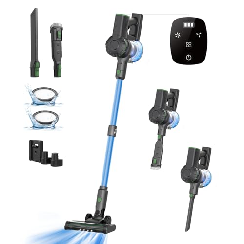 Vexilar Aspiradora sin Cable V9PRO 40KPa Potente Succión,Aspiradora 6-en-1, Escoba Aspiradora sin Cable Autonomía 50 Mins,Aspirador Vertical para Pelo de Mascotas,Alfombra,Coche y Suelo