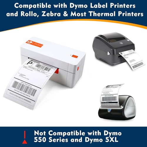 L LIKED 10 Rolls 4x6 Inches 1744907 S0904980 Thermal Labels Compatible with Dymo, Zebra & Rollo Printer, 103x159mm Thermal Printer Shipping Labels for Address, Mailing, Boxes, Pack image 3