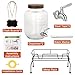 1 Gallon Glass Drink Dispenser 2 Pack - Drink Dispenser with Stand, Juice Dispenser, Drink Dispensers for Parties, Glass Water Dispenser with Stainless Steel Spigot, Lemonade Dispenser