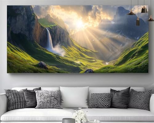 Peinture diamant cascade idéale pour décorer votre salon en grand format
