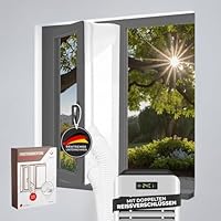 Fensterabdichtung für Klimaanlage - 400cm - Effektive Isolation für Fenster – Einfach zu Installieren, Energiesparend & Passgenau für Mobile Klimaanlagen,Reduziert Wärme und Kälte – Wiederverwendbar