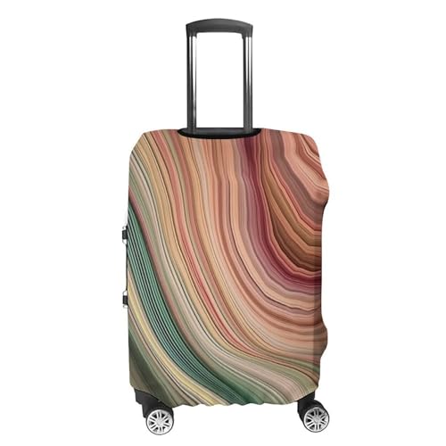 Green And Gray Stripes Luggage Cover Personalization Suitcase Covers Protector Elastic Washable Baggage Cover Anti-Scratch For Traveling, Aircraft Consignment M4