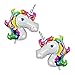 Delaspe 2 globos de unicornio arcoíris para decoración de fiesta de cumpleaños, decoración de globos de fiesta temática, apto para fiestas, decoración de fiestas.
