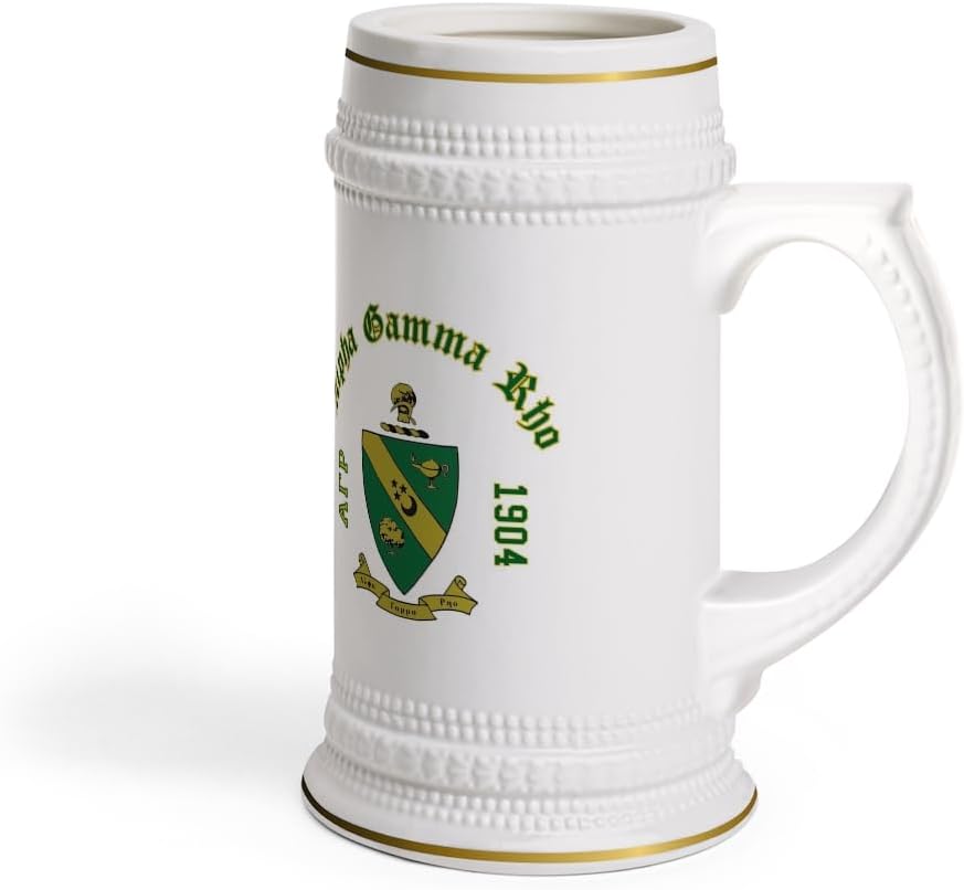 Greekgear Alpha Gamma Rho Collectors Crest & Year Ceramic Stein Tankard