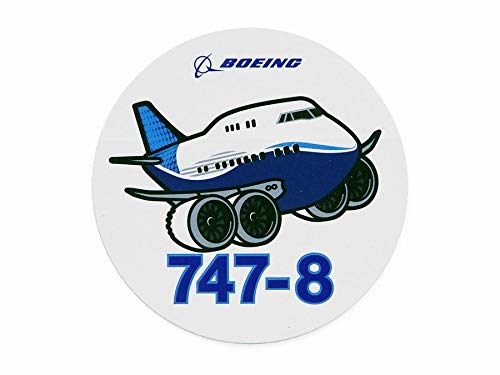 Amazon | (ボーイング) Boeing 747-8 Pudgy Sticker 飛行機 ステッカー