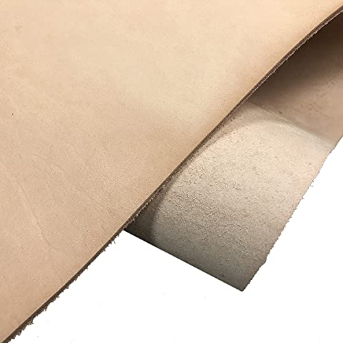 100% Veg Tan Full Grain Leather Cowhide Pre-Cut Pieces 8-9 Oz. (3.5Mm) - Tooling Leather Hide - Vegetable Tanned Leather For Tooling, Carving, Molding, Dyeing (White-Veg Tanned, 12"X12") #TOP6