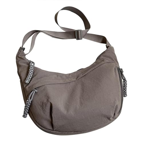 Sanxiner Bolsa crescente para mulheres e homens, bolsas transversais de nylon, bolsa tiracolo com vá