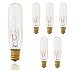 Pack of 6 Bulbs 15 Watt T6 Tubular 15T6 Light Bulb for Himalayan Salt Lamps, Fits E12 Socket, Candelabra Base