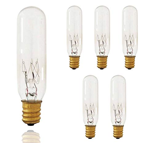 Buy 1 get 1 Sterl Lighting 25 Watts T6 E12 Candelabra Base Dimmable Tubular Himalayan Salt Lamps Incandescent 25T6 Light Bulb 120V 2.83 inch 130 Lm 2700K Warm White Clear - 6 Pack